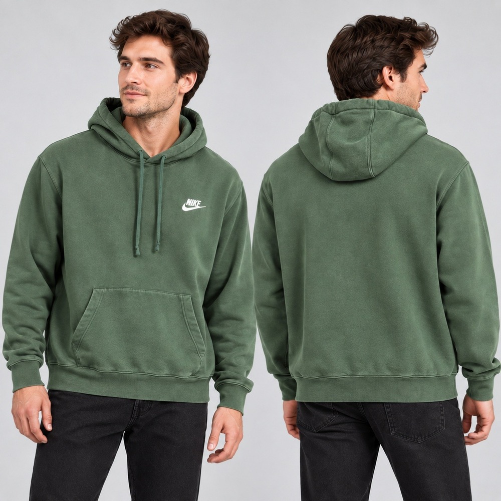 Nike Sportswear Club Fleece Pullover Hoodie Men's XL Galactic Jade Green Casual